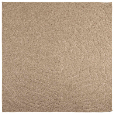 Vidaxl vloerkleden moiré vierkant huarte naturel 120 x 120 cm