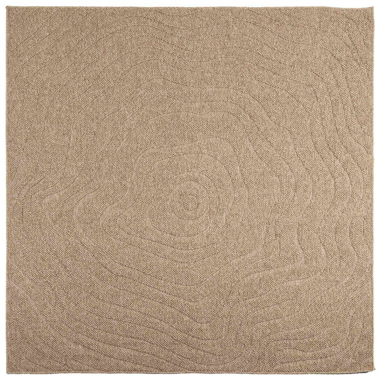 Vidaxl vloerkleden moiré vierkant huarte naturel 200 x 200 cm