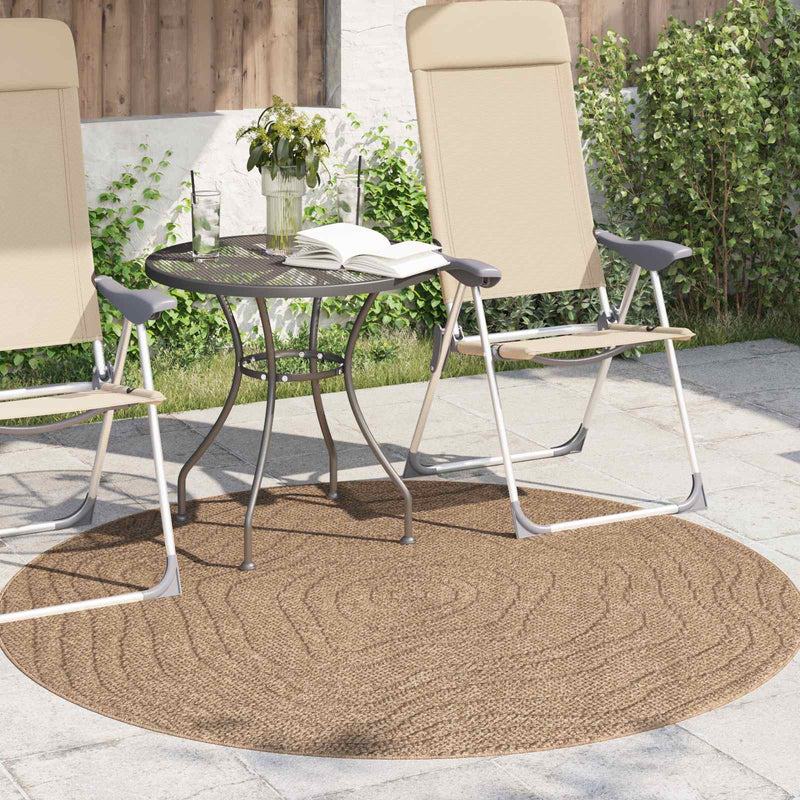 Load image into Gallery viewer, Vidaxl vloerkleden rond moiré huarte naturel ø 120 cm polyester
