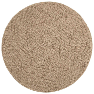 Vidaxl vloerkleden rond moiré huarte naturel ø 160 cm polyester