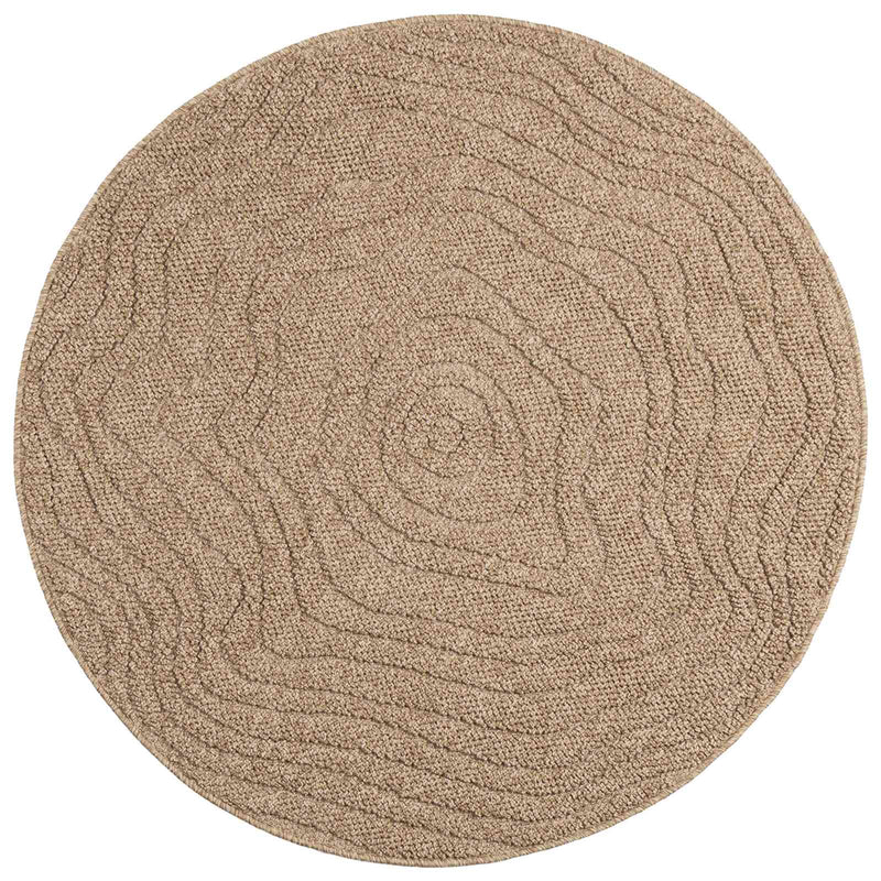 Load image into Gallery viewer, Vidaxl vloerkleden rond moiré huarte naturel ø 160 cm polyester
