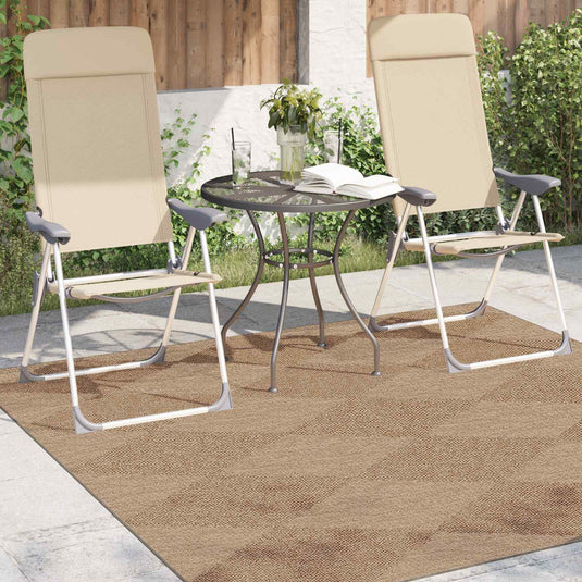 Vidaxl vloerkleden vierkant huarte naturel 120 x 120 cm polyester