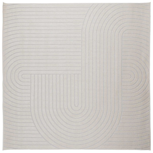 Vidaxl vloerkleden vierkant huarte crème 200 x 200 cm polyester