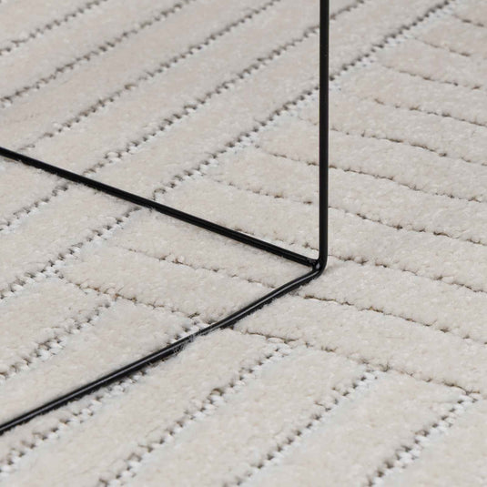 Vidaxl vloerkleden rond huarte crème ø 120 cm polyester