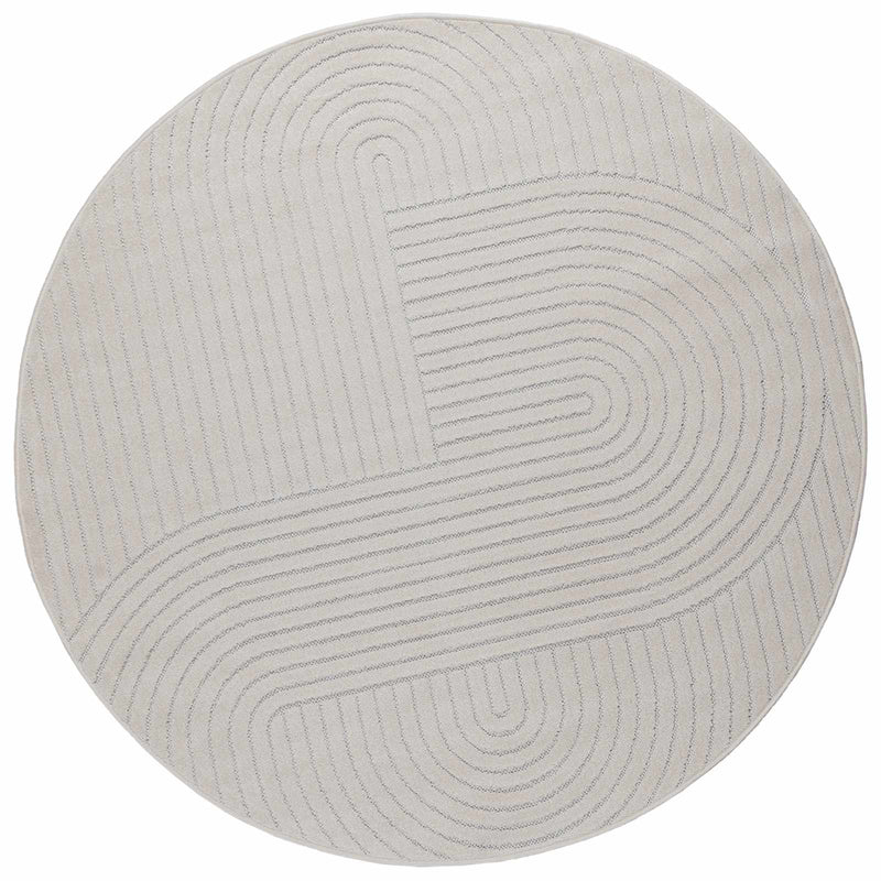 Load image into Gallery viewer, Vidaxl vloerkleden rond huarte crème ø 200 cm polyester
