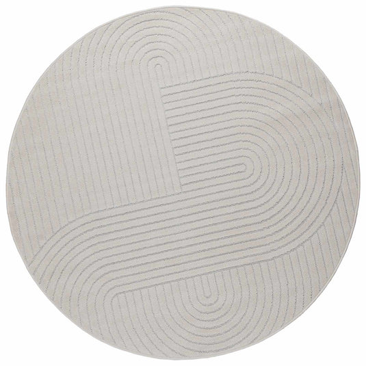 Vidaxl vloerkleden rond huarte crème ø 200 cm polyester