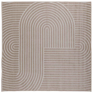 Vidaxl vloerkleden vierkant huarte beige 200 x 200 cm polyester