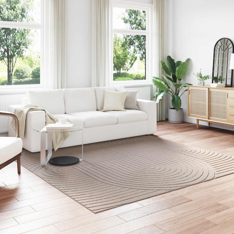 Load image into Gallery viewer, Vidaxl vloerkleden vierkant huarte beige 240 x 240 cm polyester
