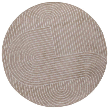 Vidaxl vloerkleden rond huarte beige ø 200 cm polyester
