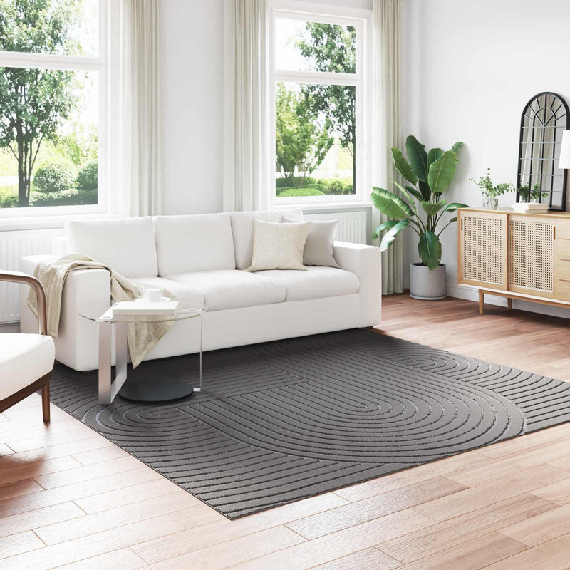 Load image into Gallery viewer, Vidaxl vloerkleden vierkant huarte antraciet 240 x 240 cm polyester
