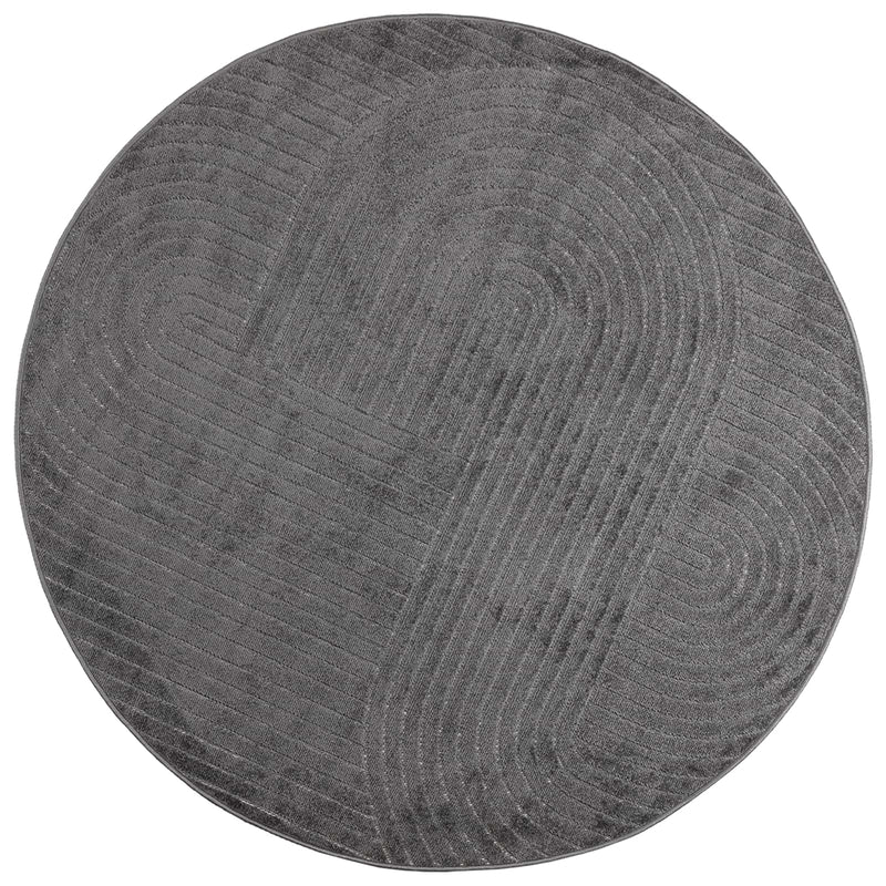 Load image into Gallery viewer, Vidaxl vloerkleden rond huarte antraciet ø 120 cm polyester
