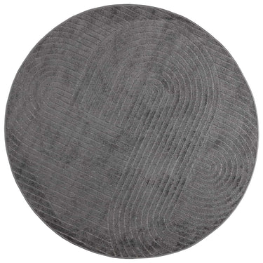 Vidaxl vloerkleden rond huarte antraciet ø 200 cm polyester