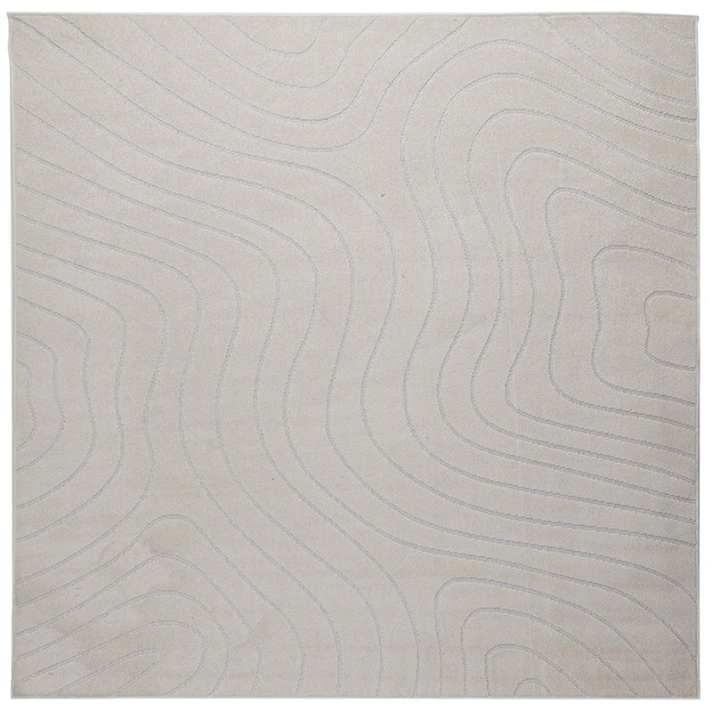 Load image into Gallery viewer, Vidaxl vloerkleden vierkant huarte crème 120 x 120 cm polyester
