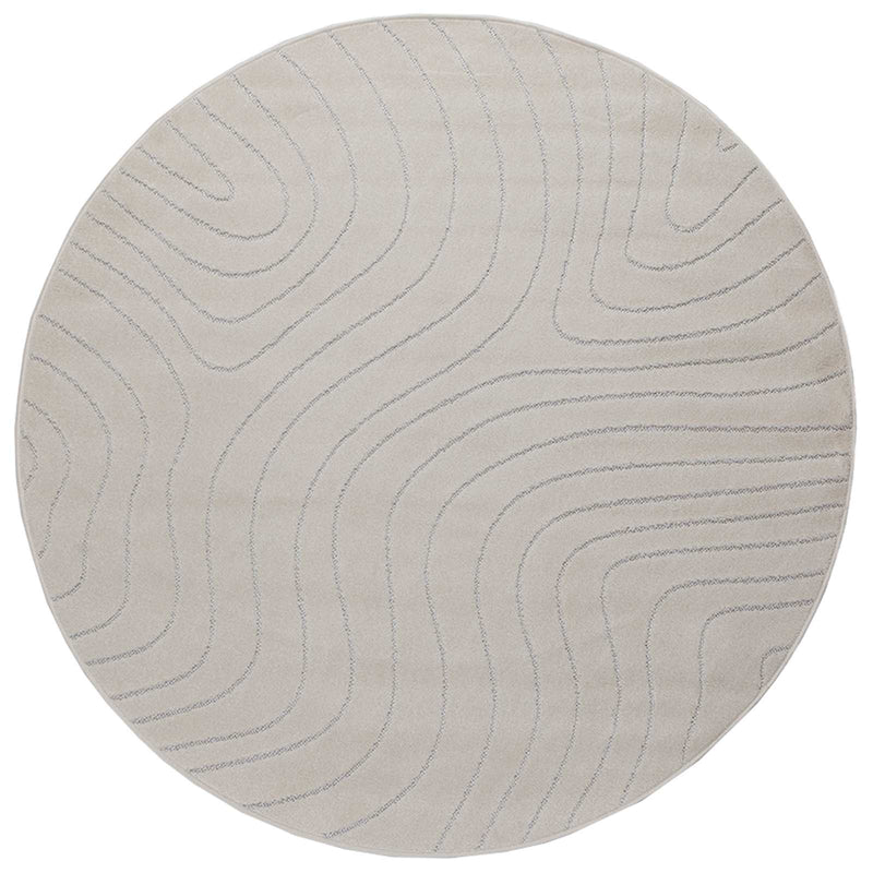 Load image into Gallery viewer, Vidaxl vloerkleden rond huarte crème ø 160 cm polyester
