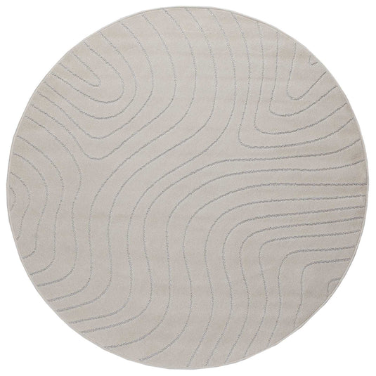 Vidaxl vloerkleden rond huarte crème ø 200 cm polyester