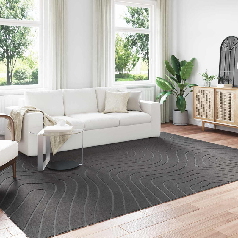 Load image into Gallery viewer, Vidaxl vloerkleden rechthoekig huarte antraciet 280 x 200 cm polyester

