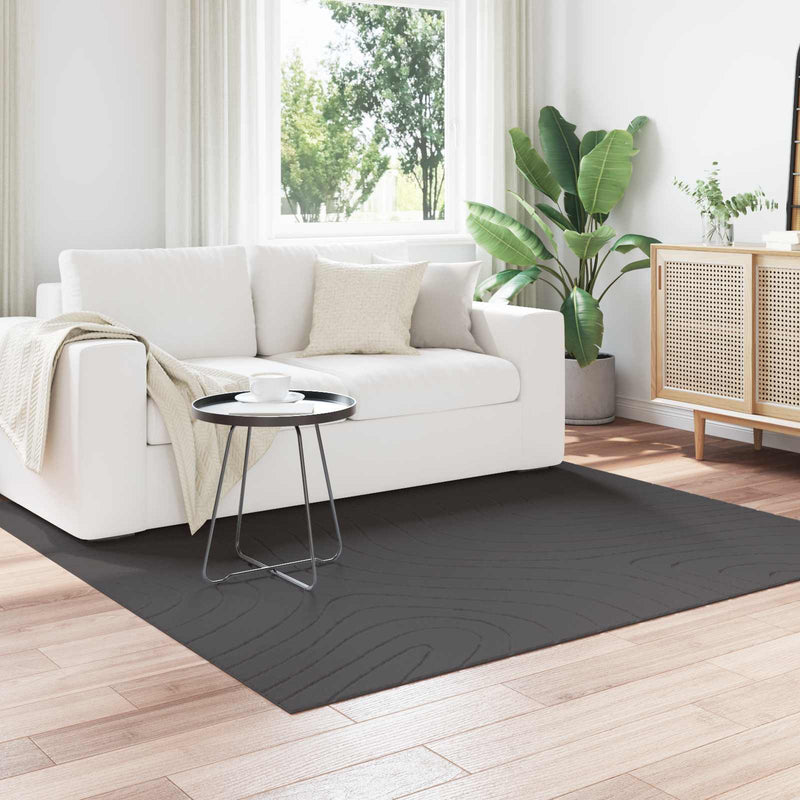 Load image into Gallery viewer, Vidaxl vloerkleden vierkant huarte antraciet 120 x 120 cm polyester
