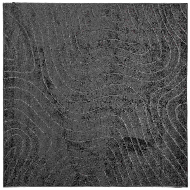 Load image into Gallery viewer, Vidaxl vloerkleden vierkant huarte antraciet 200 x 200 cm polyester
