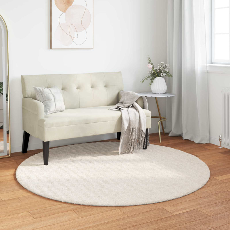 Load image into Gallery viewer, Vidaxl vloerkleden rond huarte crème ø 160 cm polyester
