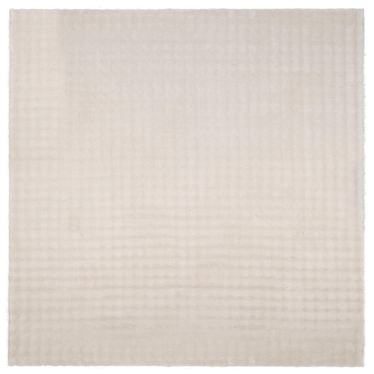 Vidaxl vloerkleden vierkant huarte beige 120 x 120 cm polyester