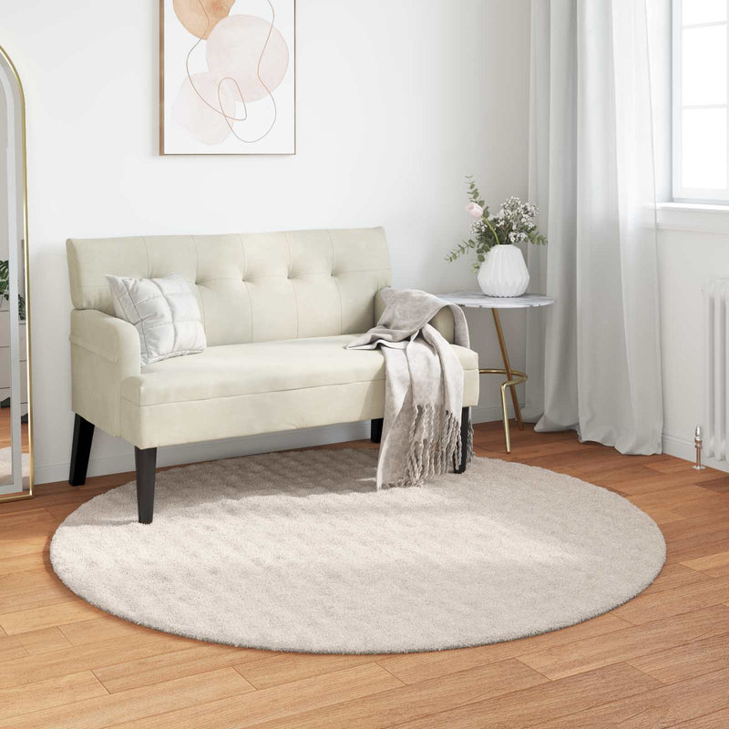 Load image into Gallery viewer, Vidaxl vloerkleden rond huarte beige ø 160 cm polyester
