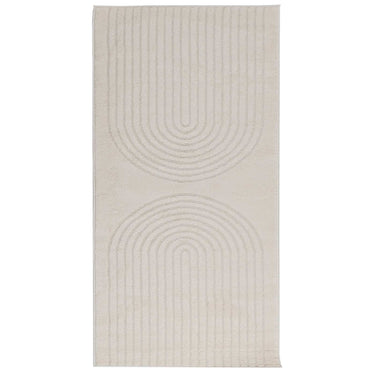 Vidaxl vloerkleden rechthoekig huarte crème 200 x 80 cm polyester