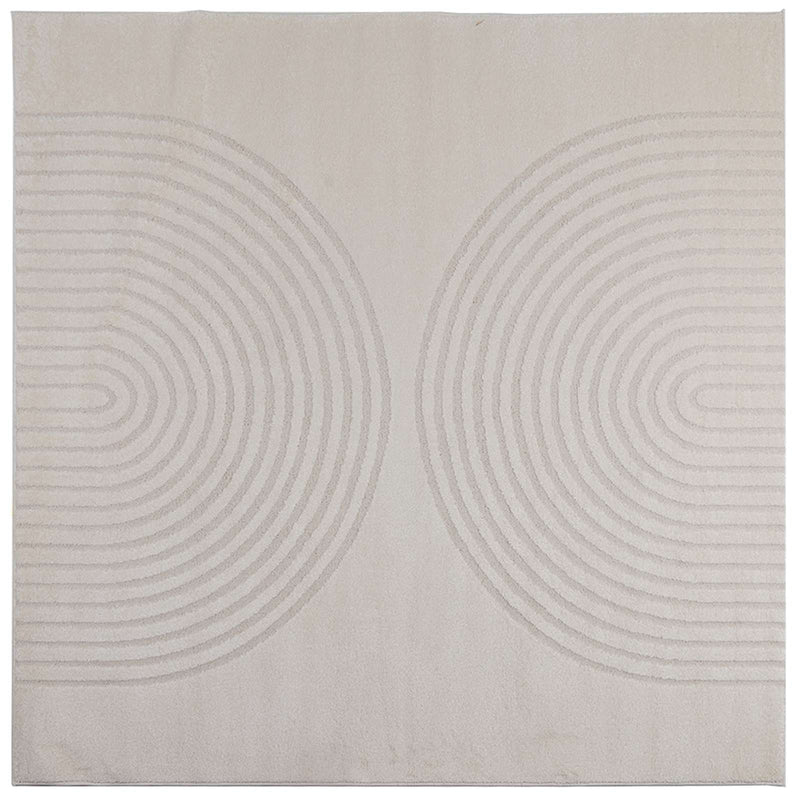 Load image into Gallery viewer, Vidaxl vloerkleden vierkant huarte crème 120 x 120 cm polyester

