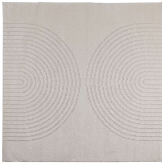 Vidaxl vloerkleden vierkant huarte crème 200 x 200 cm polyester