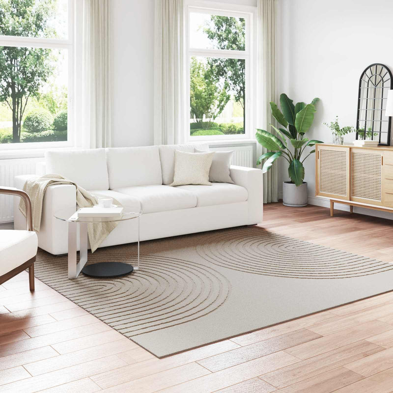 Load image into Gallery viewer, Vidaxl vloerkleden vierkant huarte crème 240 x 240 cm polyester
