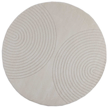 Vidaxl vloerkleden rond huarte crème ø 160 cm polyester