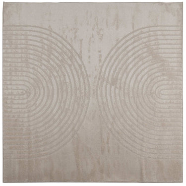 Vidaxl vloerkleden vierkant huarte beige 200 x 200 cm polyester