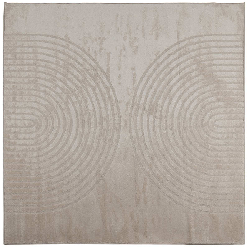 Load image into Gallery viewer, Vidaxl vloerkleden vierkant huarte beige 200 x 200 cm polyester
