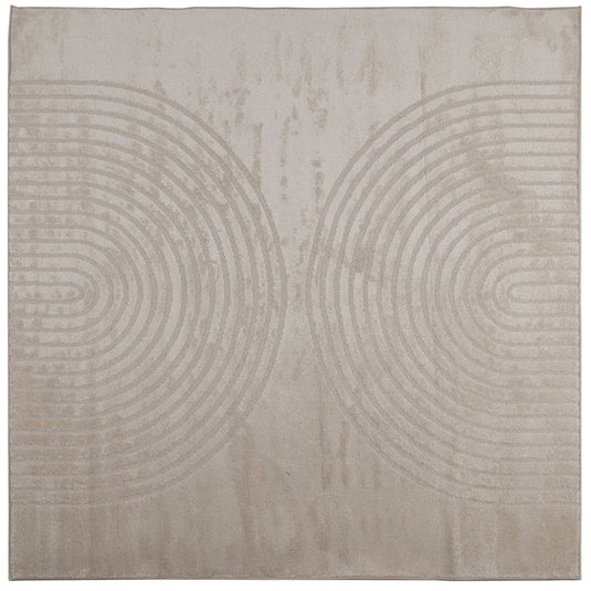 Vidaxl vloerkleden vierkant huarte beige 200 x 200 cm polyester