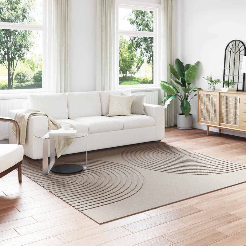 Load image into Gallery viewer, Vidaxl vloerkleden vierkant huarte beige 240 x 240 cm polyester
