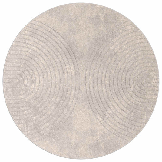 Vidaxl vloerkleden rond huarte beige ø 160 cm polyester
