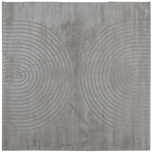 Vidaxl vloerkleden vierkant huarte grijs 200 x 200 cm polyester