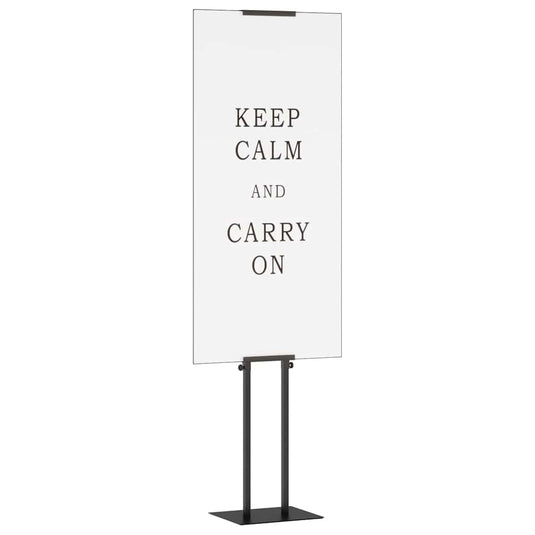 Vidaxl beurs displays 2 pcs zwart 30 x 23,5 x 210 cm staal