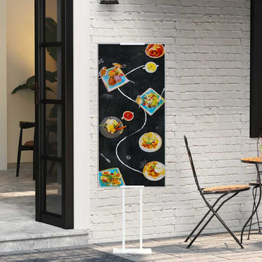Vidaxl beurs displays 2 pcs wit 30 x 23,5 x 210 cm staal