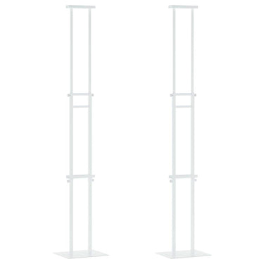 Vidaxl beurs displays 2 pcs wit 30 x 23,5 x 210 cm staal