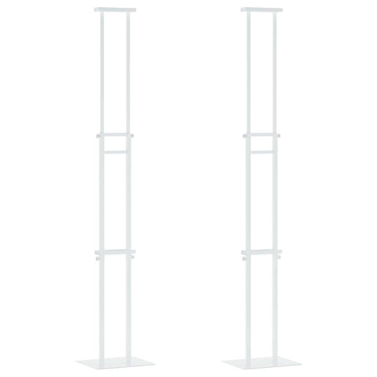 Vidaxl beurs displays 2 pcs wit 30 x 23,5 x 210 cm staal