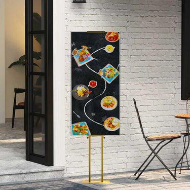 Vidaxl beurs displays 2 pcs goud 30 x 23,5 x 210 cm staal
