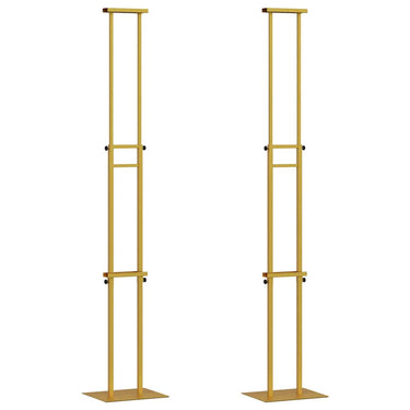 Vidaxl beurs displays 2 pcs goud 30 x 23,5 x 210 cm staal