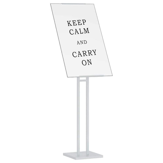 Vidaxl beurs displays 2 pcs wit 26,5 x 26,5 x 150 cm staal