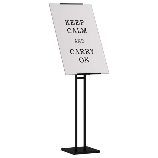 Vidaxl beurs displays zwart 26,5 x 26,5 x 150 cm staal