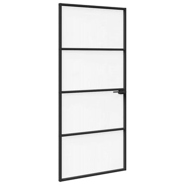 Vidaxl huisdeur 93 x 201,5 x 3,5 cm aluminium en gehard glas