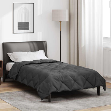 Vidaxl zomer dekbed antraciet 200 x 140 cm microfiber