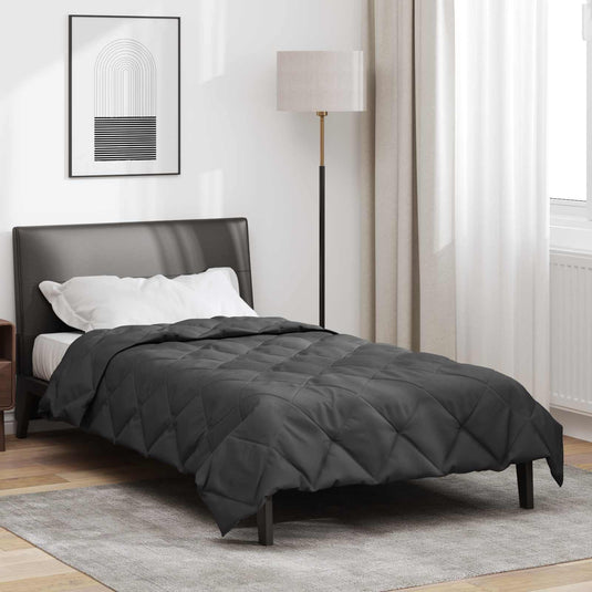 Vidaxl zomer dekbed antraciet 200 x 155 cm microfiber