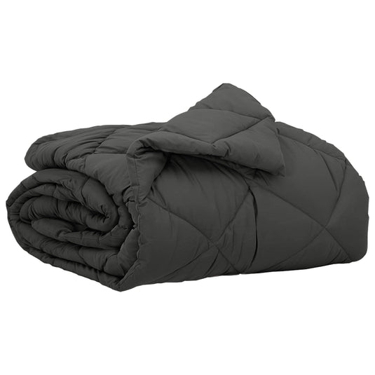 Vidaxl zomer dekbed antraciet 220 x 155 cm microfiber