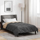 Vidaxl zomer dekbed antraciet en taupe 220 x 155 cm microfiber