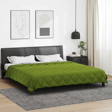 Vidaxl zomer dekbed groen 220 x 200 cm microfiber